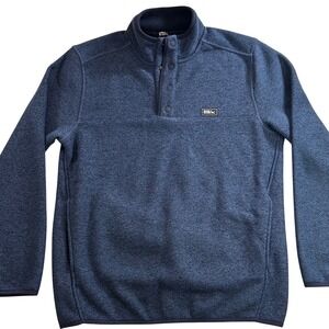 Eddie Bauer Mens Blue Sweater Fleece 4-Snap Pullover Size S Casual Cozy NWT $90